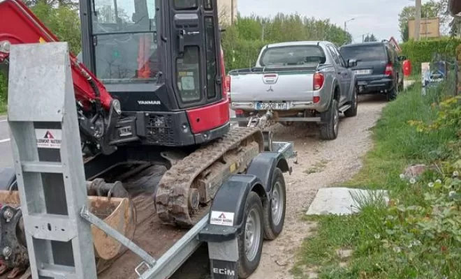 Transport d'engins de travaux publics, Cormoz, BERTHET-BONDET PRESTA TP
